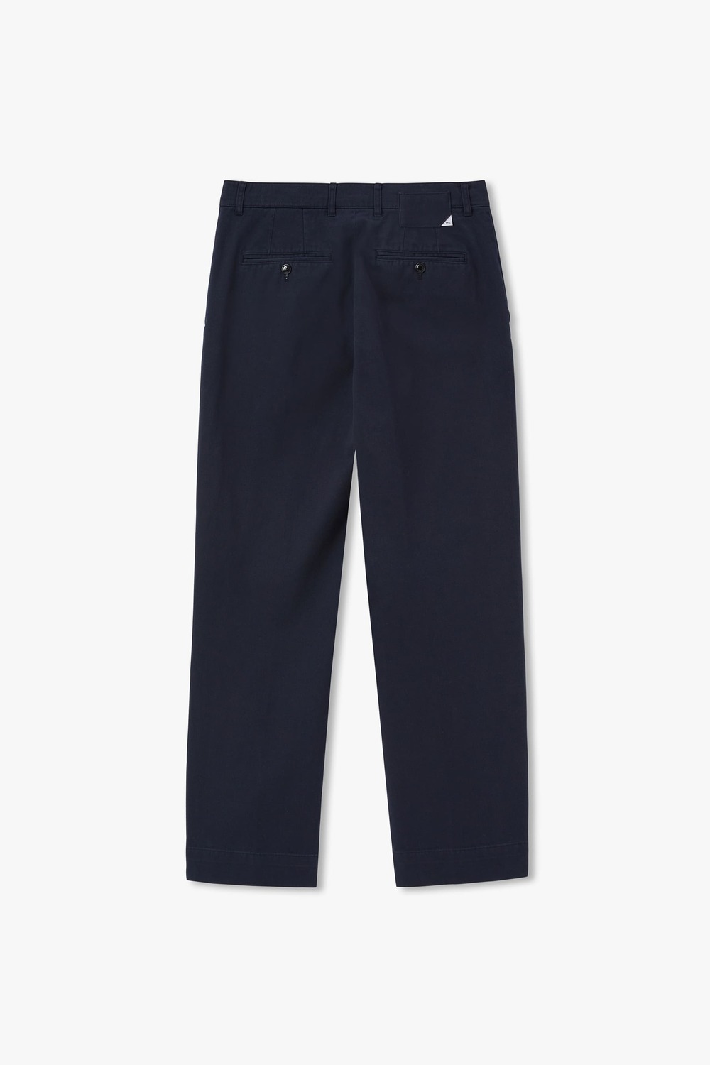 WASHED NAVY R-801 STRAIGHT COTTON DRILL WASHED CHINO PANTS (ECP GARMENT PROCESS)