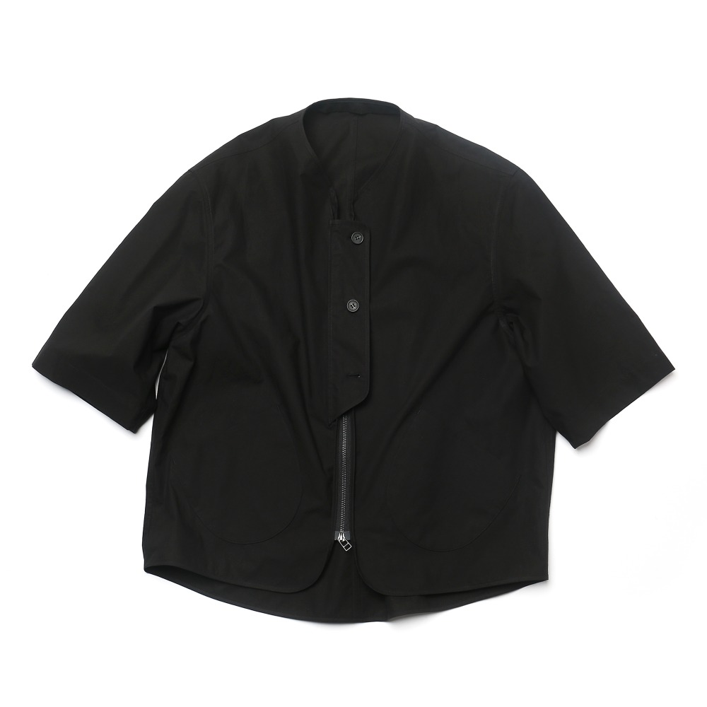 Black H.M.P Zip-Up Shirts