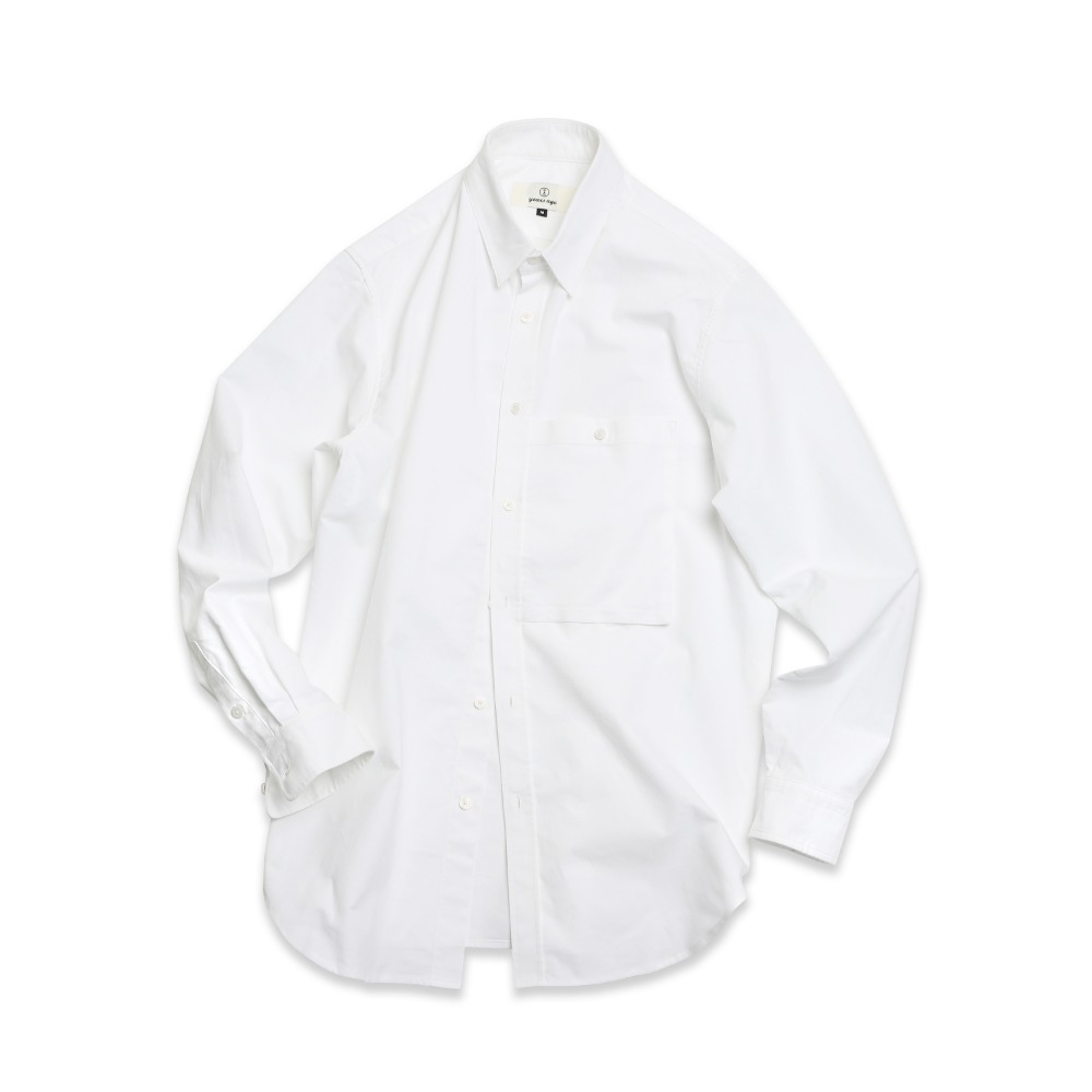 White Big Pocket Oxford Shirts