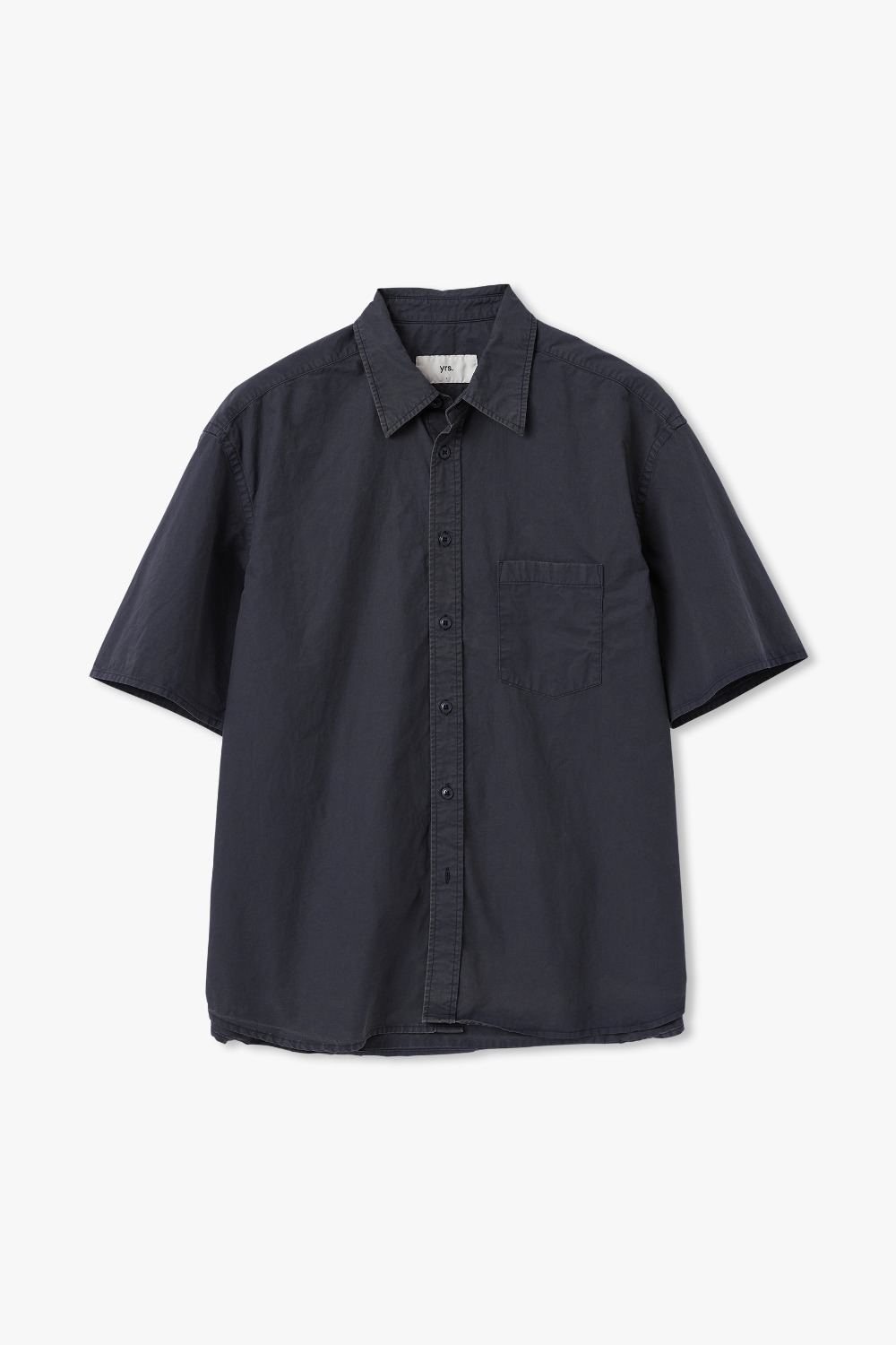 DUSTY NAVY YRS CHALET WASHED COTTON DRILL SHIRT (ECP GARMENT PROCESS)