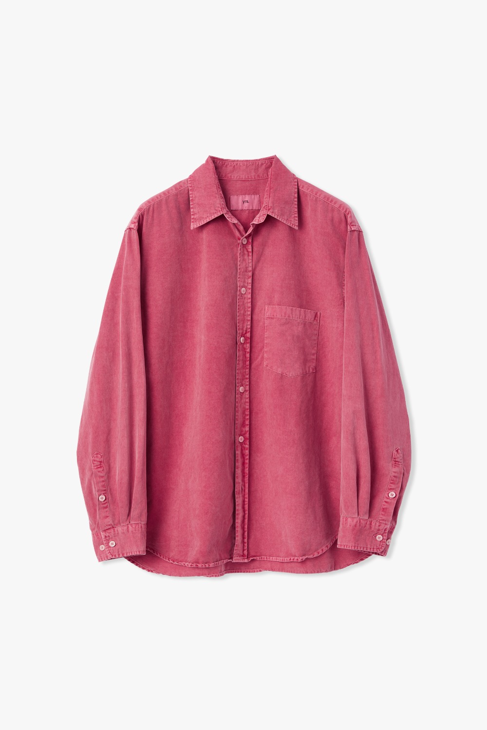 DUSTY RED YRS POIKA OVER DYED COTTON DRILL SHIRTS CLASSIC FIT (ECP GARMENT DYED)