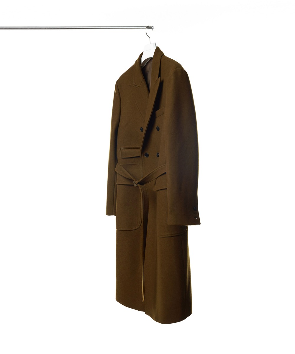CAMEL TIMELEAP DOUBLE BREASTED COAT 01-4