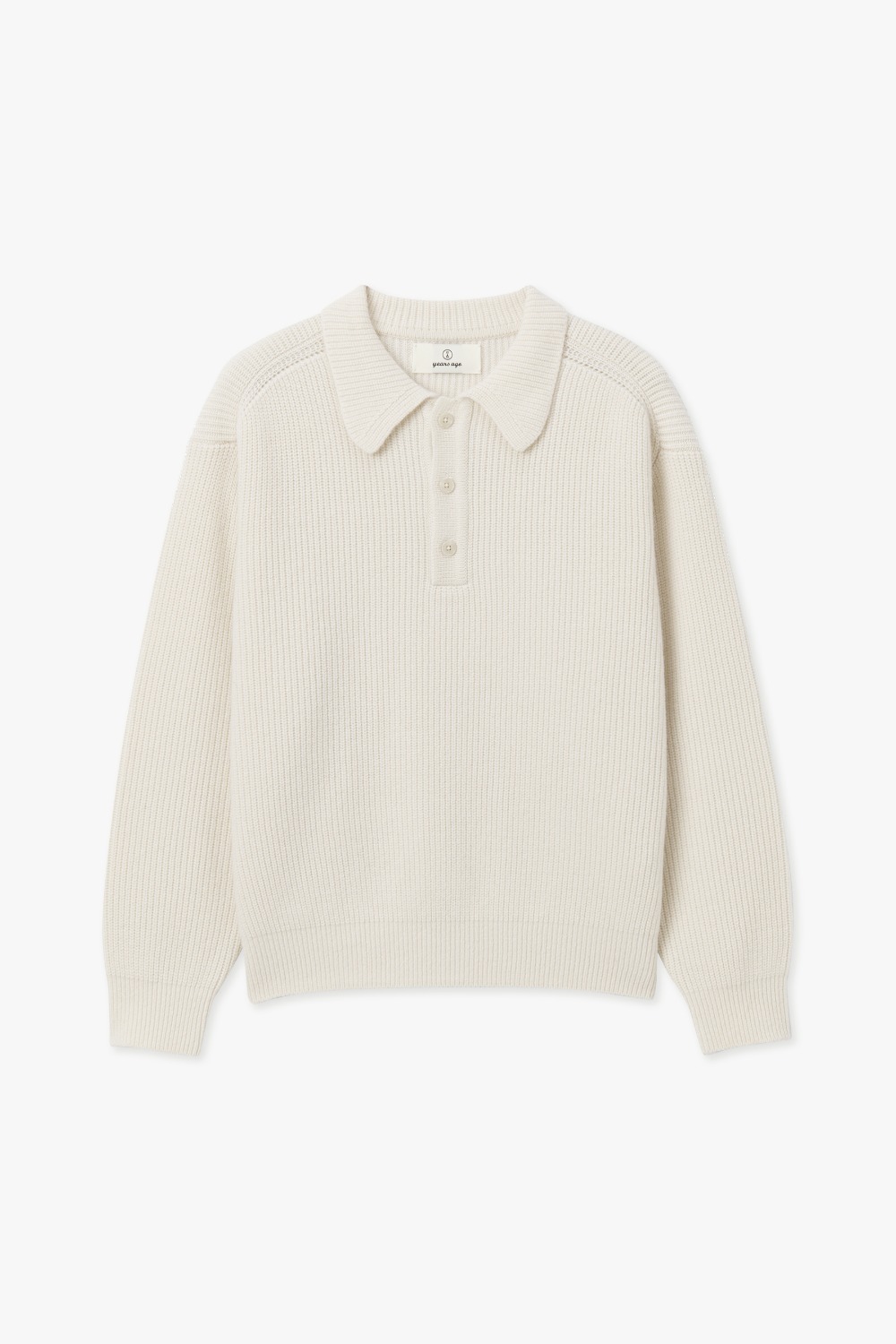 IVORY ROVER WOOL KNIT COLLAR SHIRT