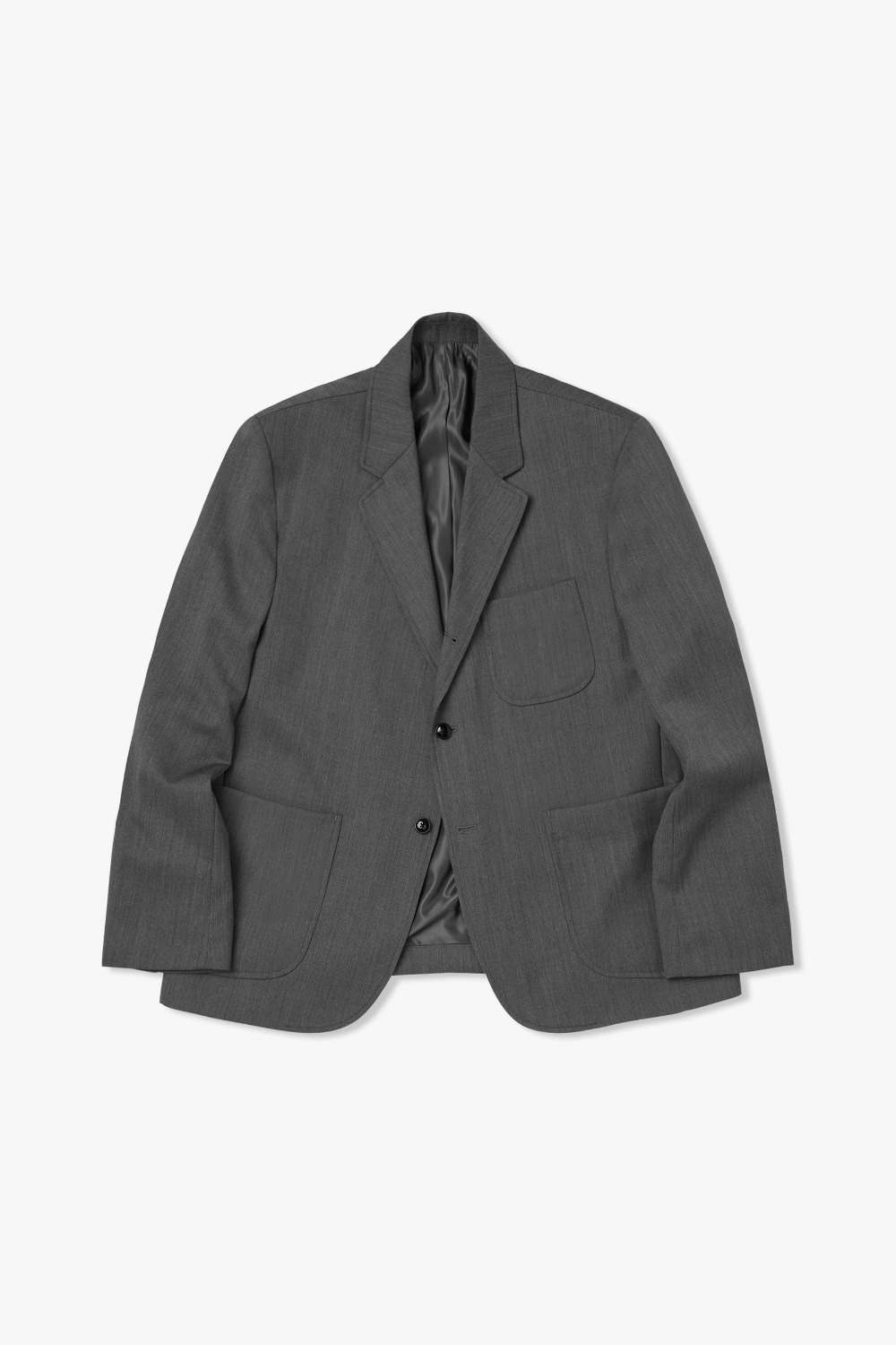 GREY PHONIC SINGLE BREASTED BLAZER(STEREO TYPE)