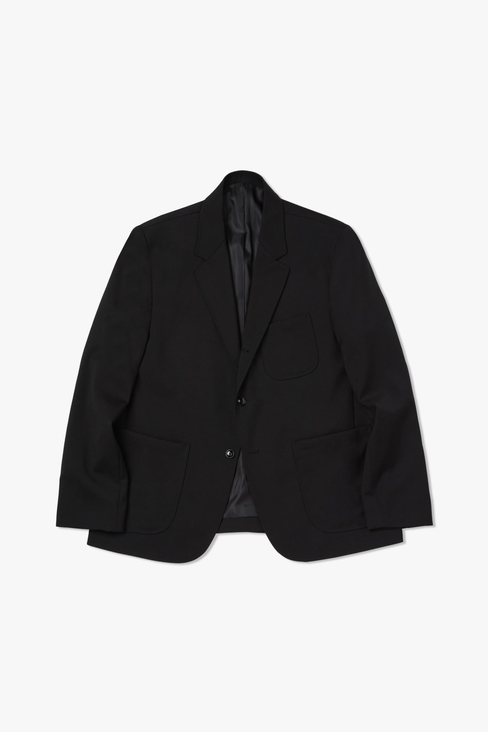 BLACK PHONIC SINGLE BREASTED BLAZER(STEREO TYPE)