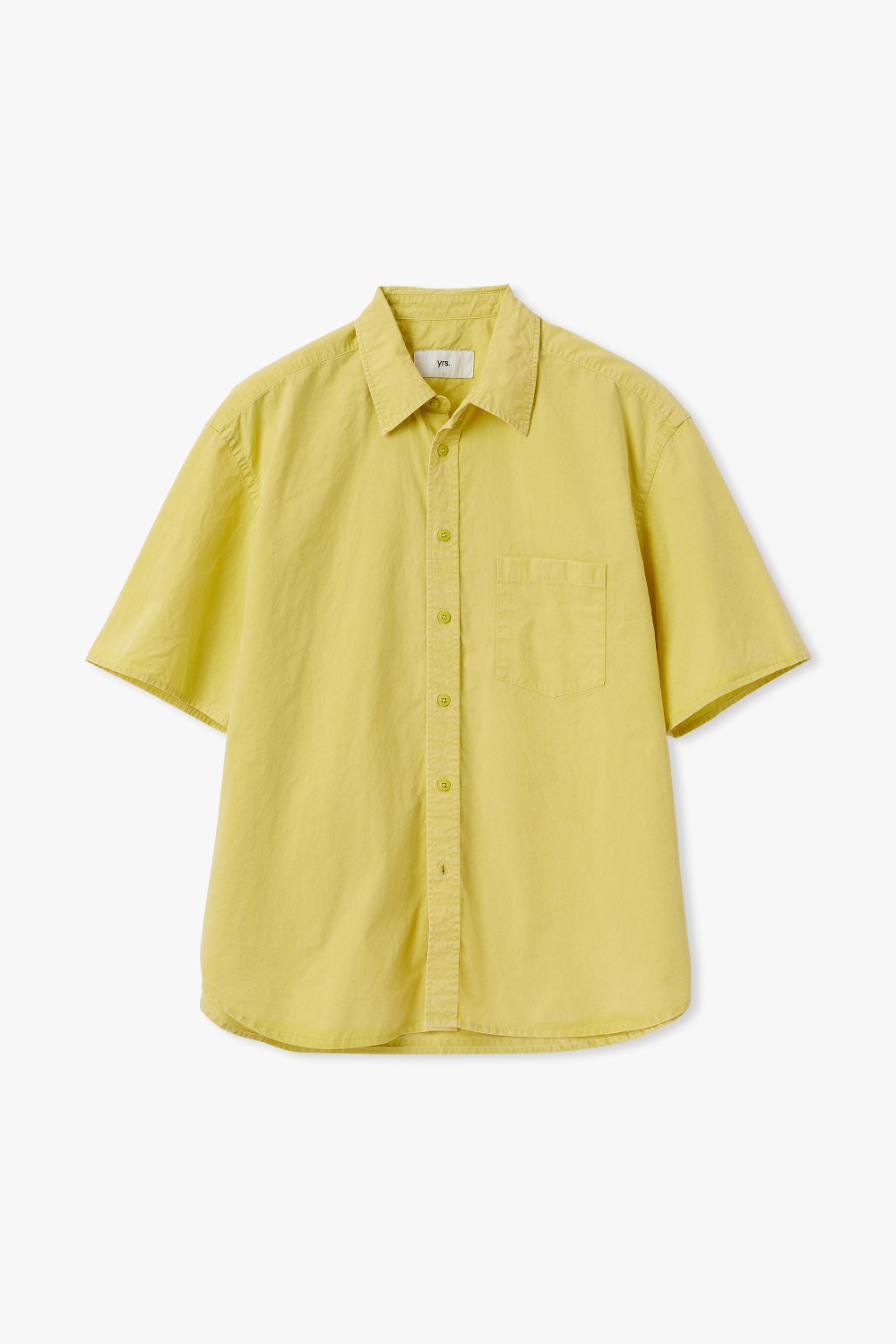 DUSTY YELLOW YRS CHALET WASHED COTTON DRILL SHIRT (ECP GARMENT PROCESS)